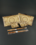 4pc Brown Plate Set