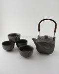 5pc Metallic Brown Tea Set