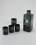 5pc Blue Sake Set