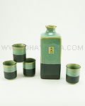 5pc Green Sake Set