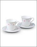 HKC 4pc Coffee set - White Blossom Grey