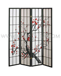 Cherry Blossom Shoji Screens 4 Panels
