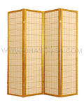 Oriental Pine Slat Panels Shoji Screen Beige 4Panels