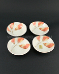 4pc Red Leaf Bowl Set