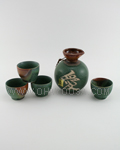 5pc Kanji Sake Set