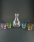 5pc Assorted Glass Sake Set