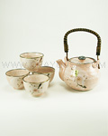 5pc Pink Flower Tea Set