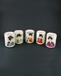 5pc Geisha Cup Set