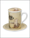 HKC 3pc Mug w/ Lid- Traditional Fishing Boat