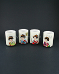 4pc Geisha Cup Set