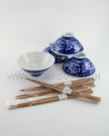4pc Blue Fish Bowl Set