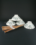 4pc Ways to Good Health Rice Bowl Set
