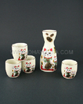 5pc Fortune Cat Sake Set