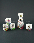 5pc Geisha Sake Set