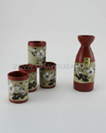 5pc Ume Flower Sake Set