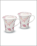 HKC 2pc Mug set w/ Lids - Papillon Pink