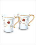 HKC 2pc Jewery Mug set - Ruby Gold