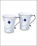 HKC 2pc Jewery Mug set - Sapphire Platinum