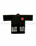 Black Ancient Kanji Happi Coat STS-H117/BK