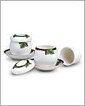 HKC 8pc Tea set - Green Leaves