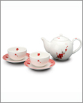 HKC 6pc Tea set - Red Plum Blossom