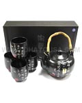 5pc Kanji Tea Set Black
