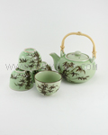 5pc Bamboo Tea Set